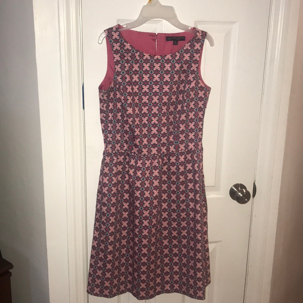 Brooks Brothers pink and blue print dress